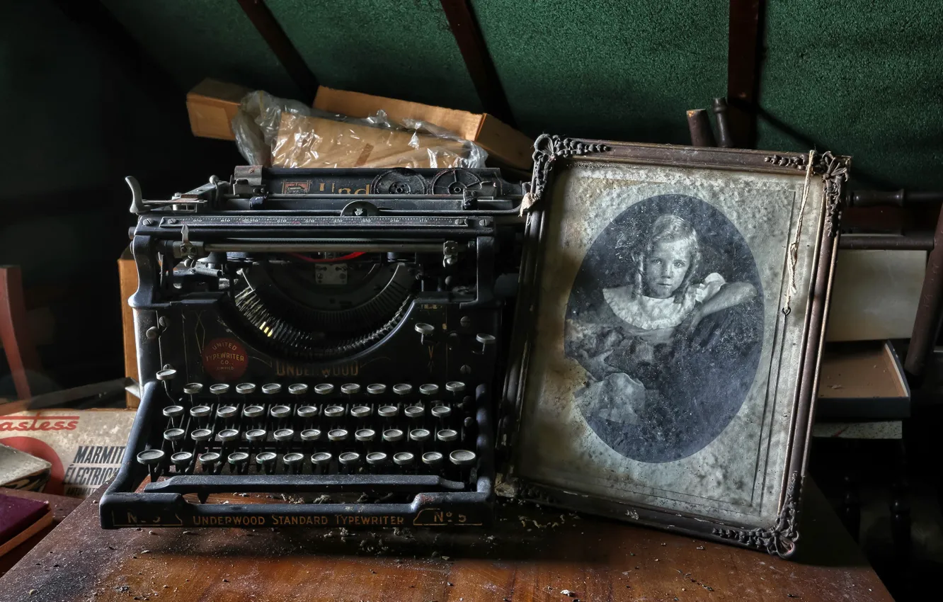 Photo wallpaper photo, background, typewriter