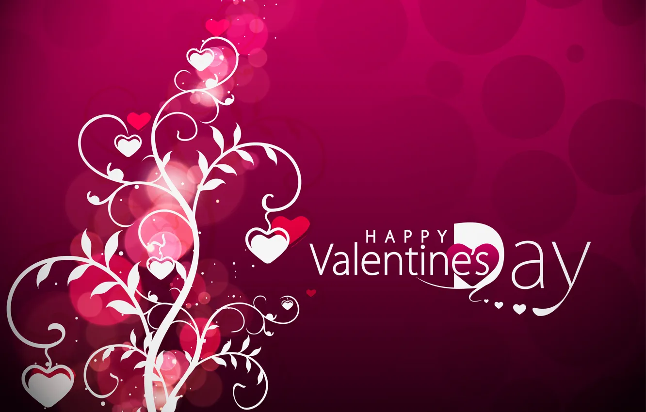 Photo wallpaper vector, hearts, Valentine's day, Valentine's Day