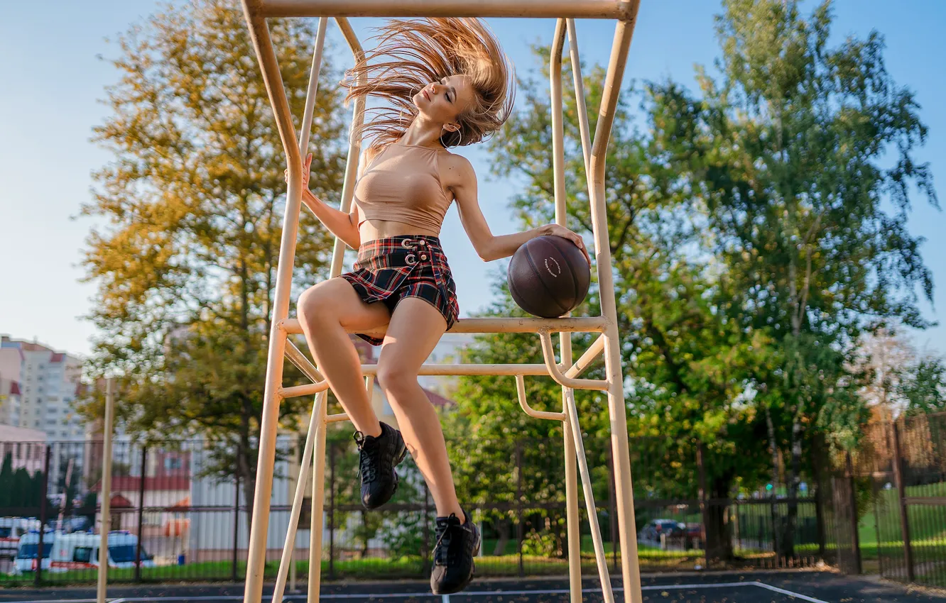 Photo wallpaper girl, pose, mood, hair, the ball, Alexander Shelegov