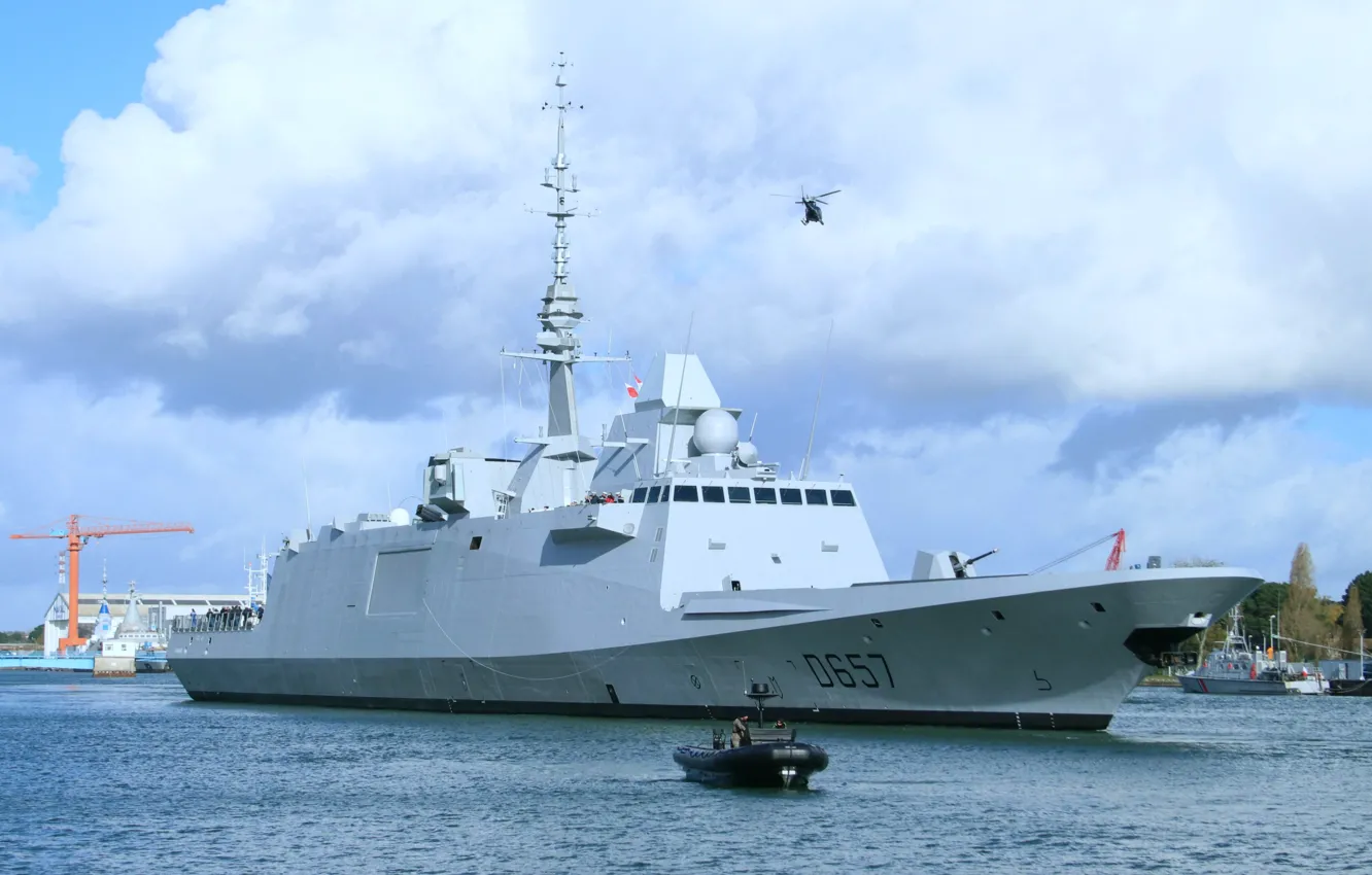 Photo wallpaper frigate, Lorraine, French Navy