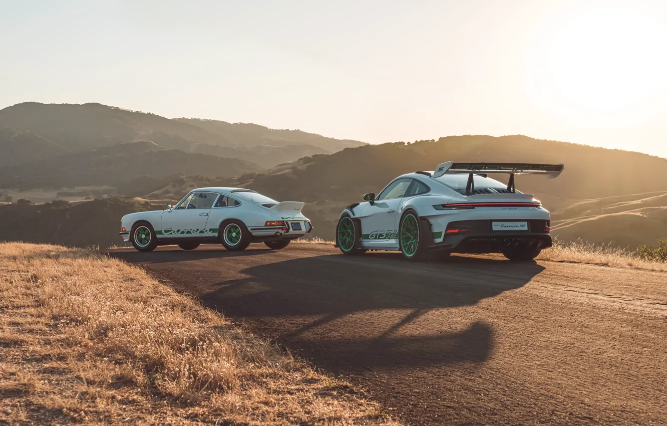 Photo wallpaper 911, Porsche, rear view, Porsche 911 GT3 RS, Porsche 911 Carrera RS, Tribute to Carrera …