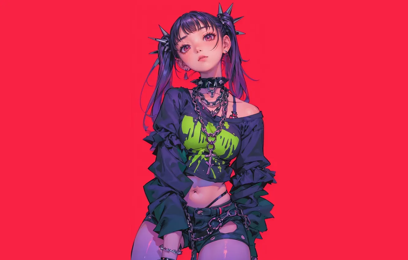 Photo wallpaper kawaii, girl, sexy, anime, stockings, punk, babe, cute