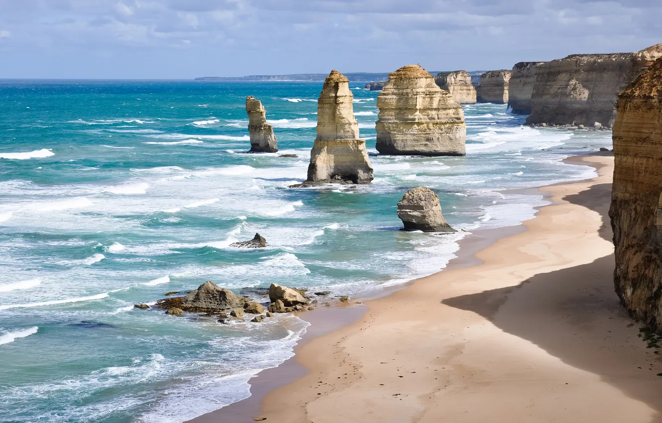 Photo wallpaper sea, the sky, the ocean, rocks, Australia