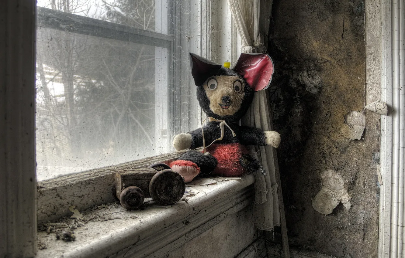 Photo wallpaper background, toy, window