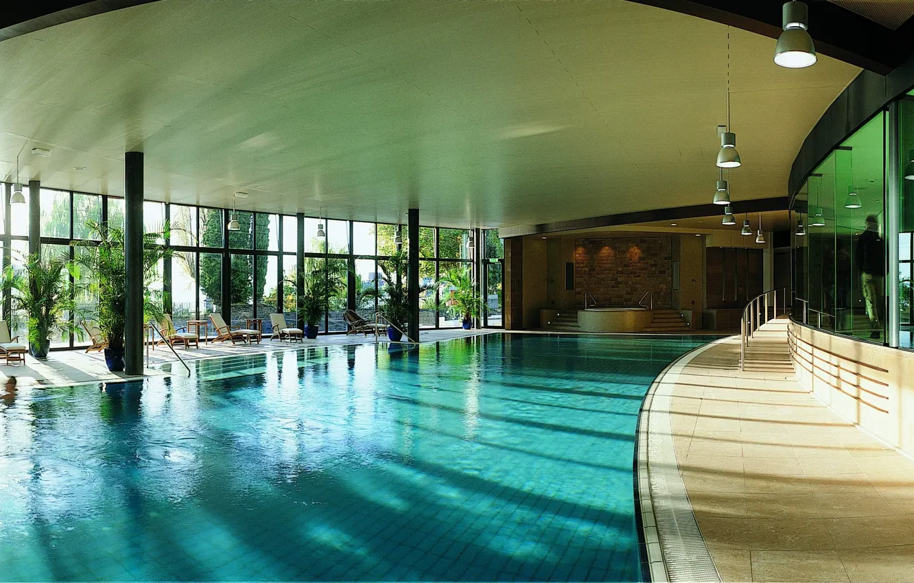 Photo wallpaper design, space, style, interior, pool, the room