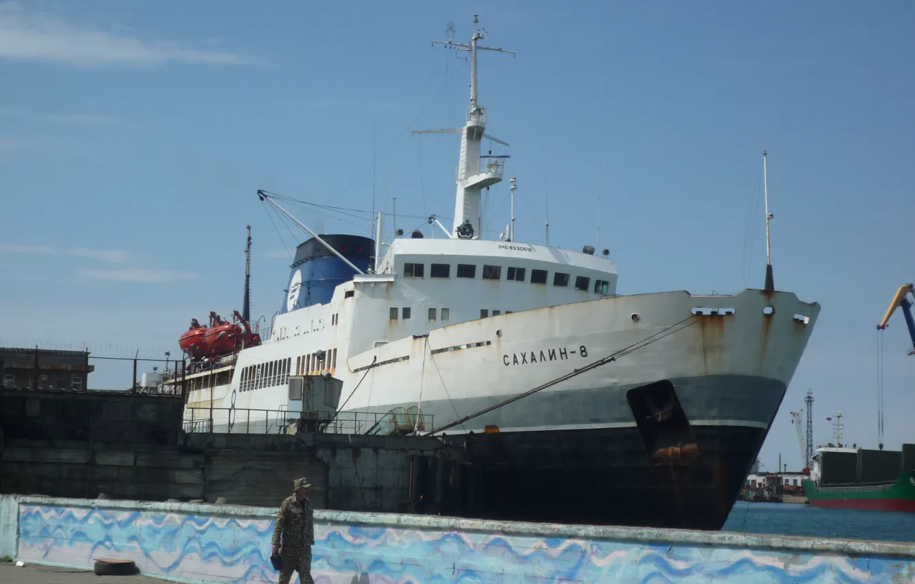Photo wallpaper port, SHIP, The SHIP, Sakhalin-8