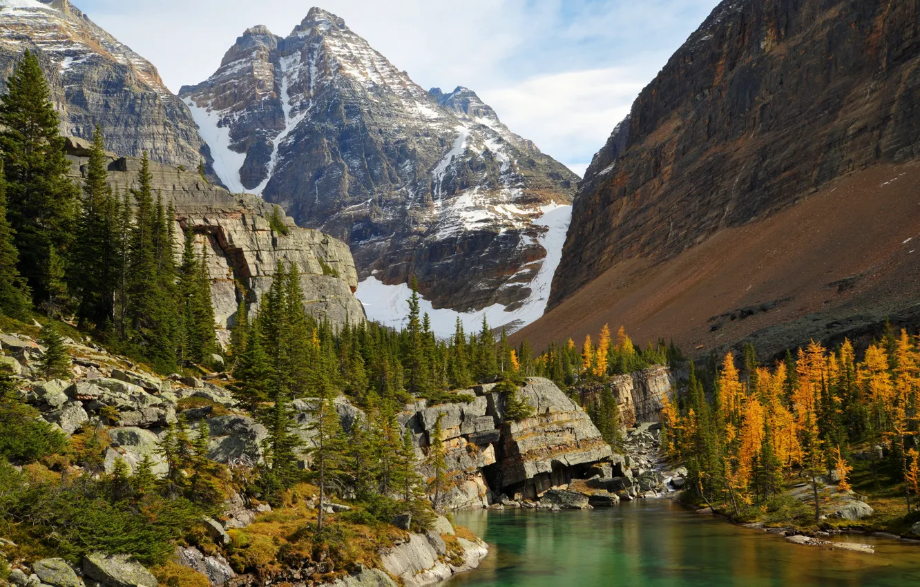 Photo wallpaper mountains, lake, Canada, Canada, Yoho National Park, Lake O'Hara