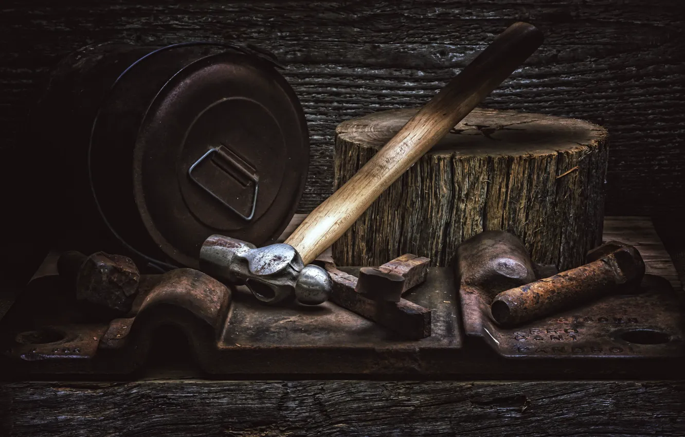 Photo wallpaper background, hammer, tool