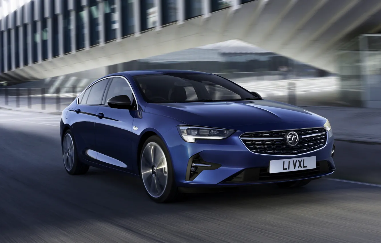 Photo wallpaper blue, Insignia, Opel, sedan, Vauxhall, 2020, Insignia Grand Sport