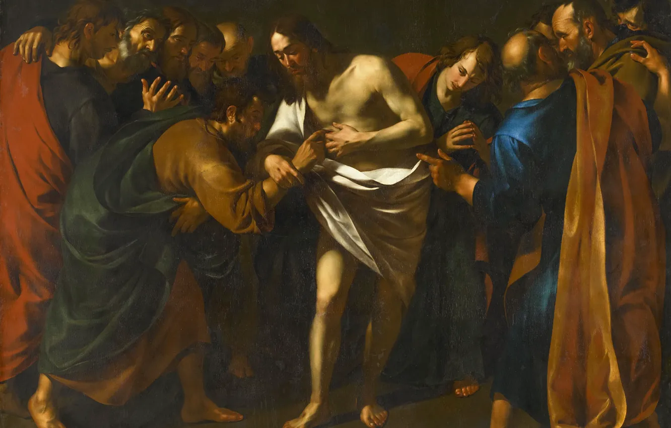 Photo wallpaper picture, myth, Doubting Thomas, Wouter Pietersz Crabeth