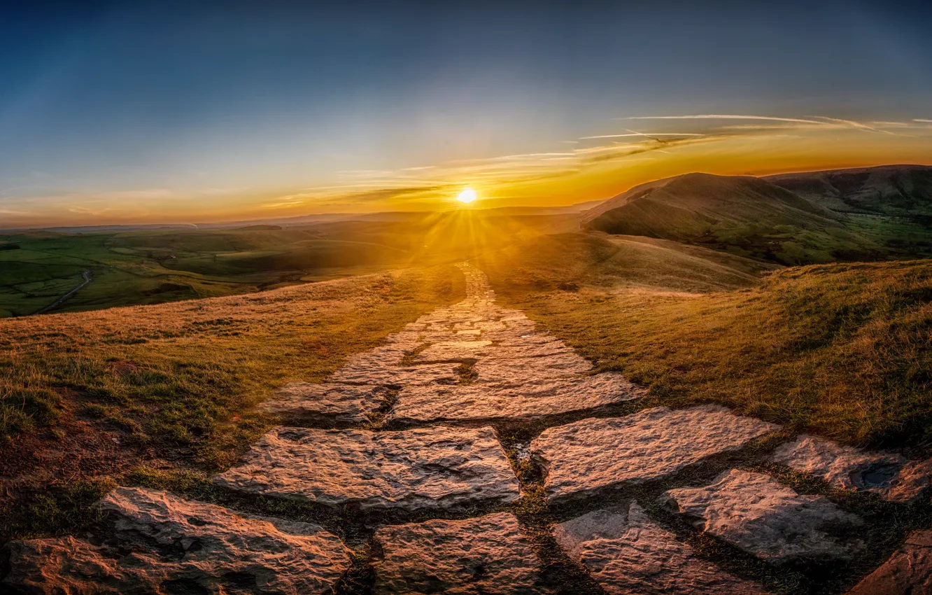 Photo wallpaper summer, sunset, nature