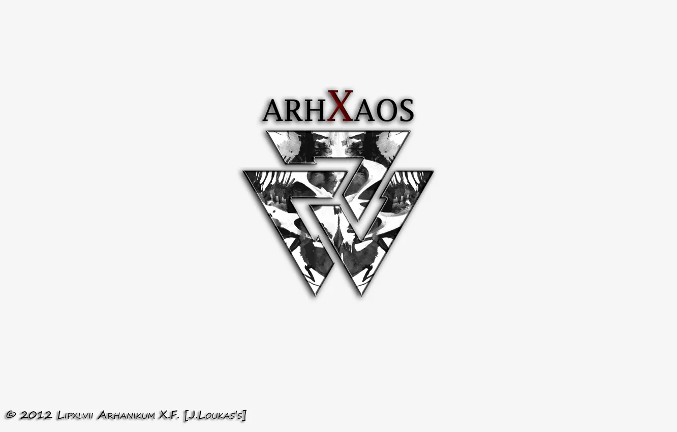 Photo wallpaper white, logo, symbol, the word, Arhanikum, Rorschach Test, arhxaos