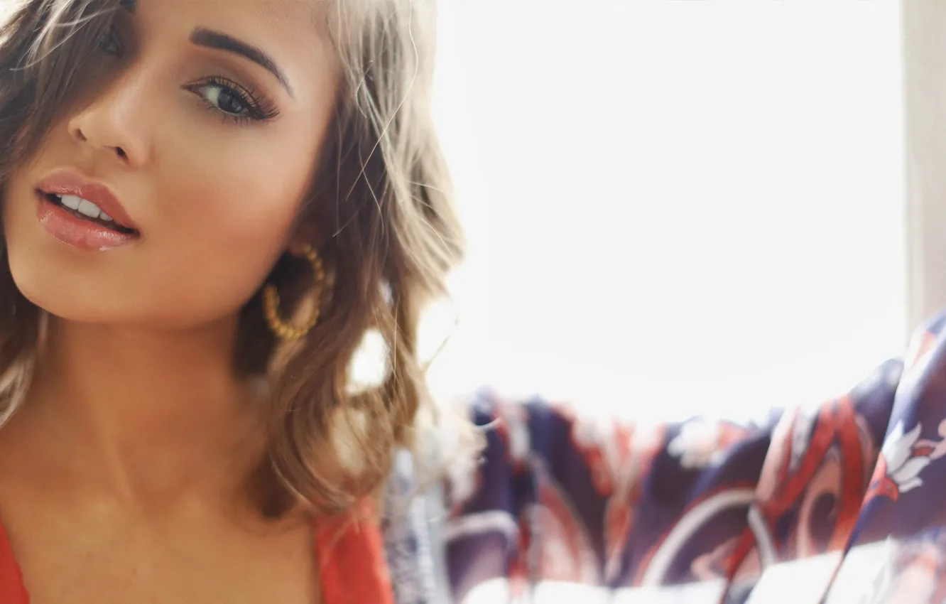 Photo wallpaper dress, brown, model, hair, look, pose, Aryane Steinkopf, Brazilian