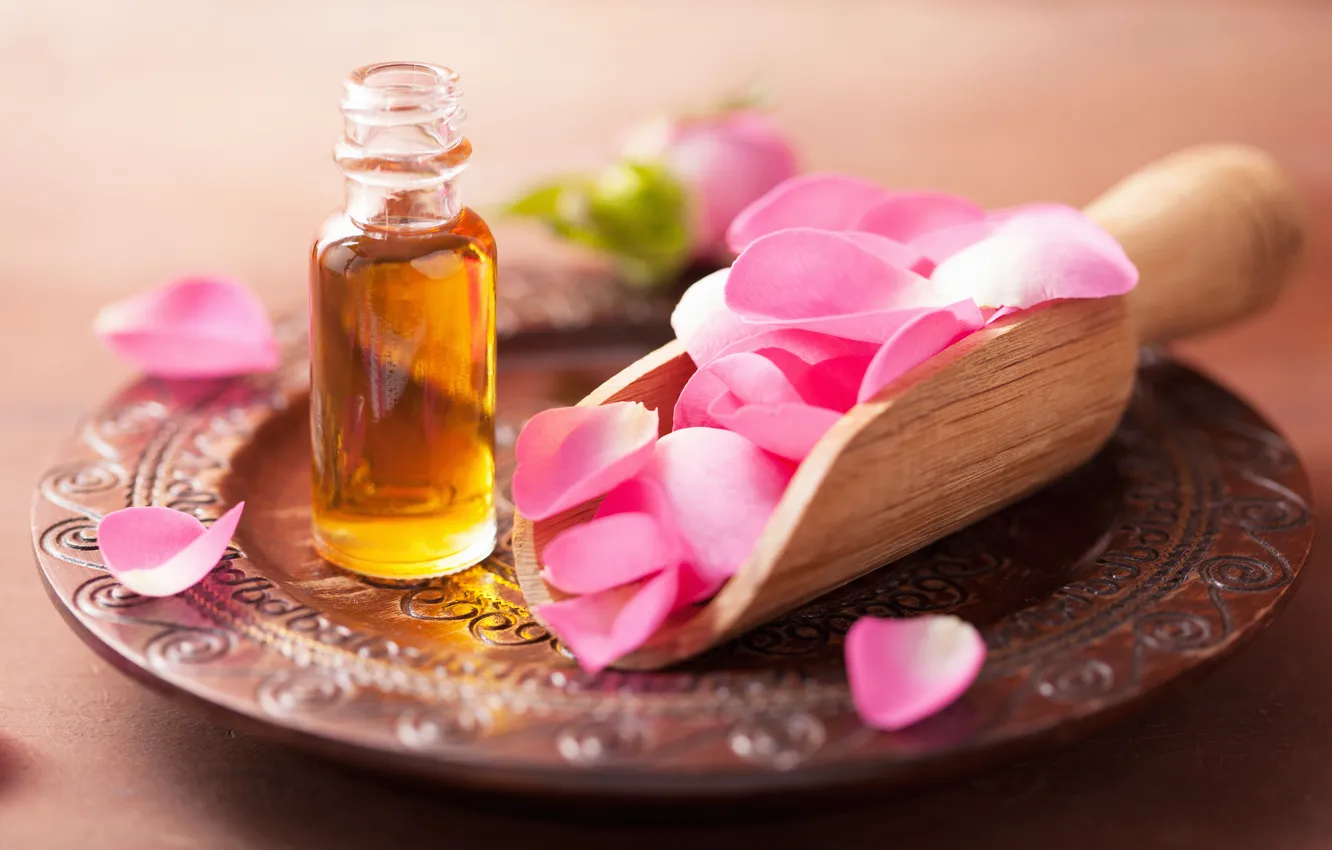 Photo wallpaper flowers, roses, petals, still life, pink flowers, spa