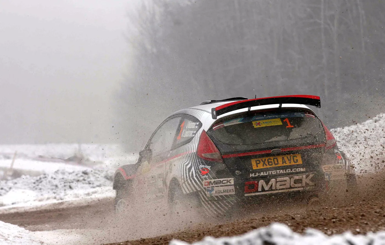 Photo wallpaper Ford, Winter, Auto, Snow, Sport, Ford, Race, Dirt