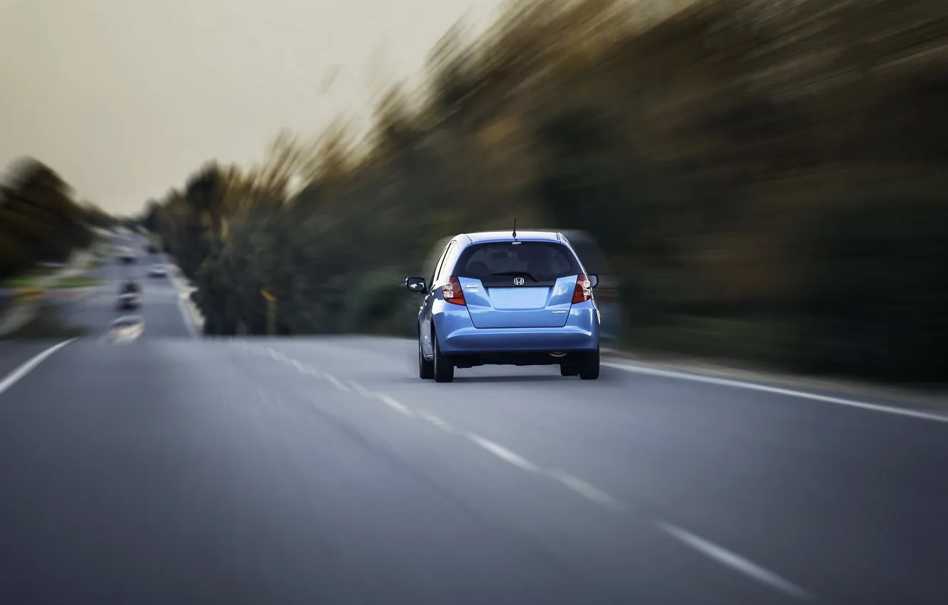 Photo wallpaper road, machine, movement