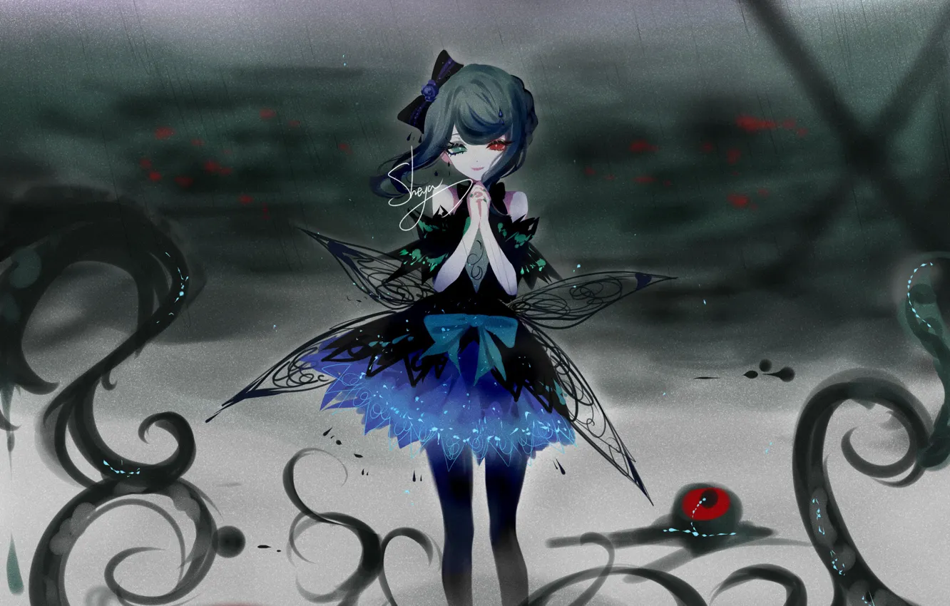 Photo wallpaper girl, heterochromia, Sheya