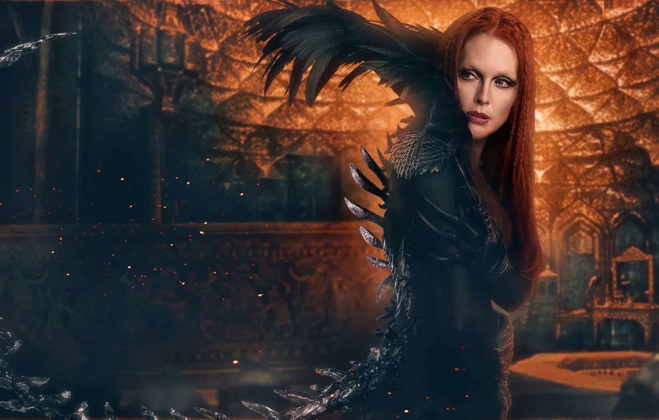 Photo wallpaper the film, feathers, witch, Julianne Moore, Julianne Moore, The seventh son, Seventh Son