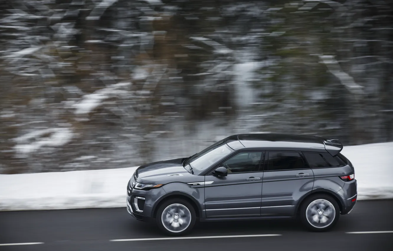 Photo wallpaper SUV, Land Rover, Range Rover, car, side view, in motion, Evoque, Autobiography