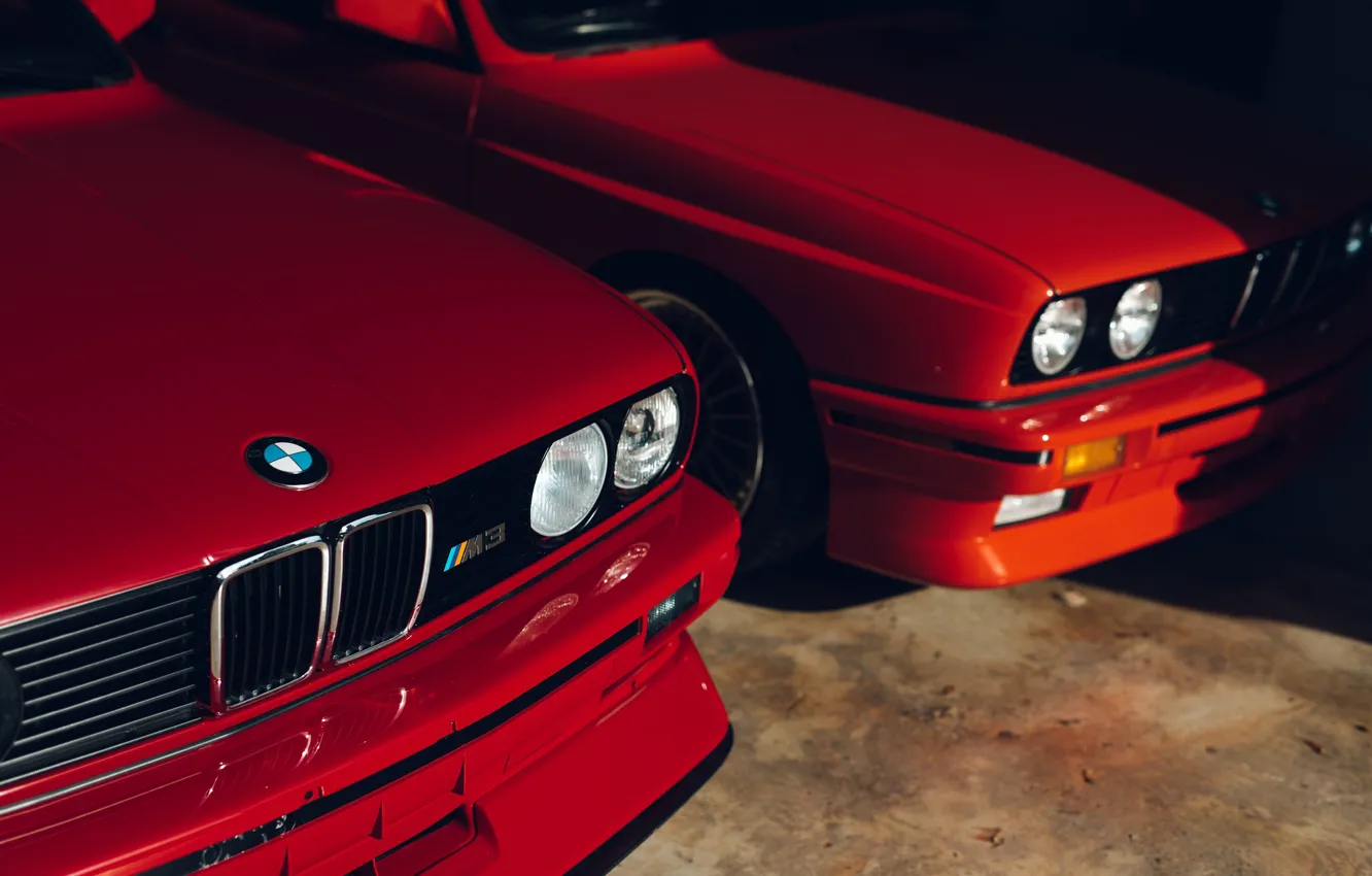Photo wallpaper BMW, Classic, E30, RED, Sight