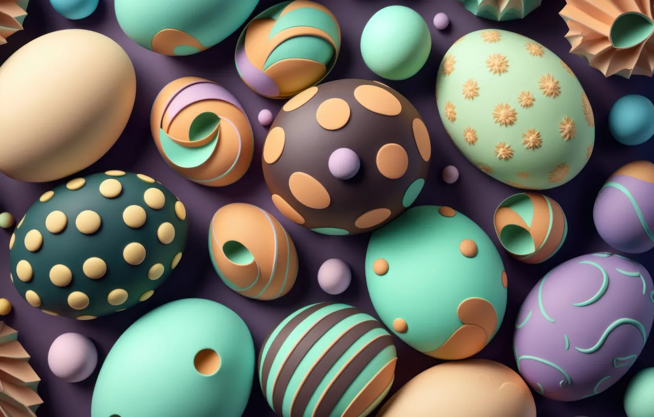 Photo wallpaper background, eggs, colorful, Easter, happy, background, Easter, eggs