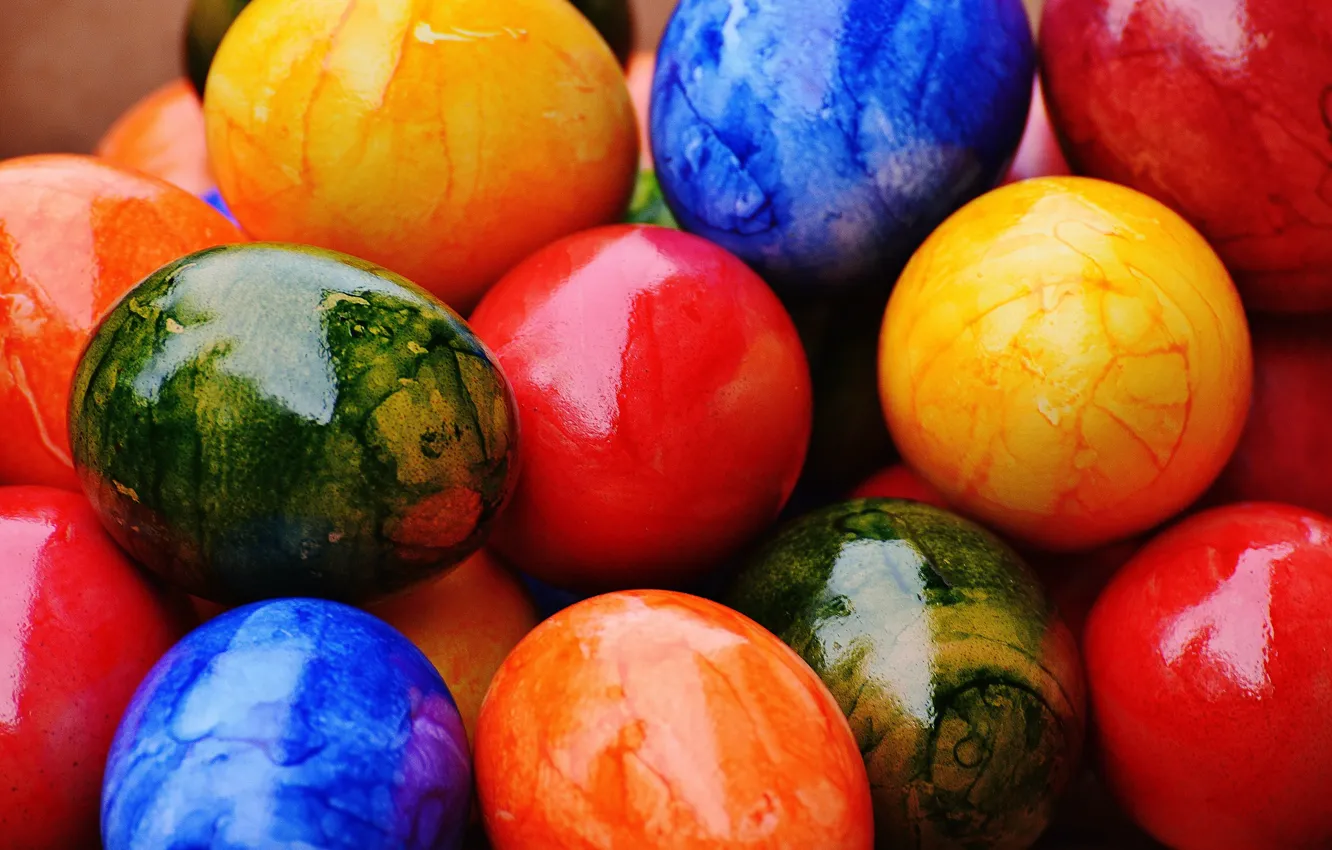 Photo wallpaper colorful, Easter, rainbow, Easter, eggs, decoration, Happy, the painted eggs