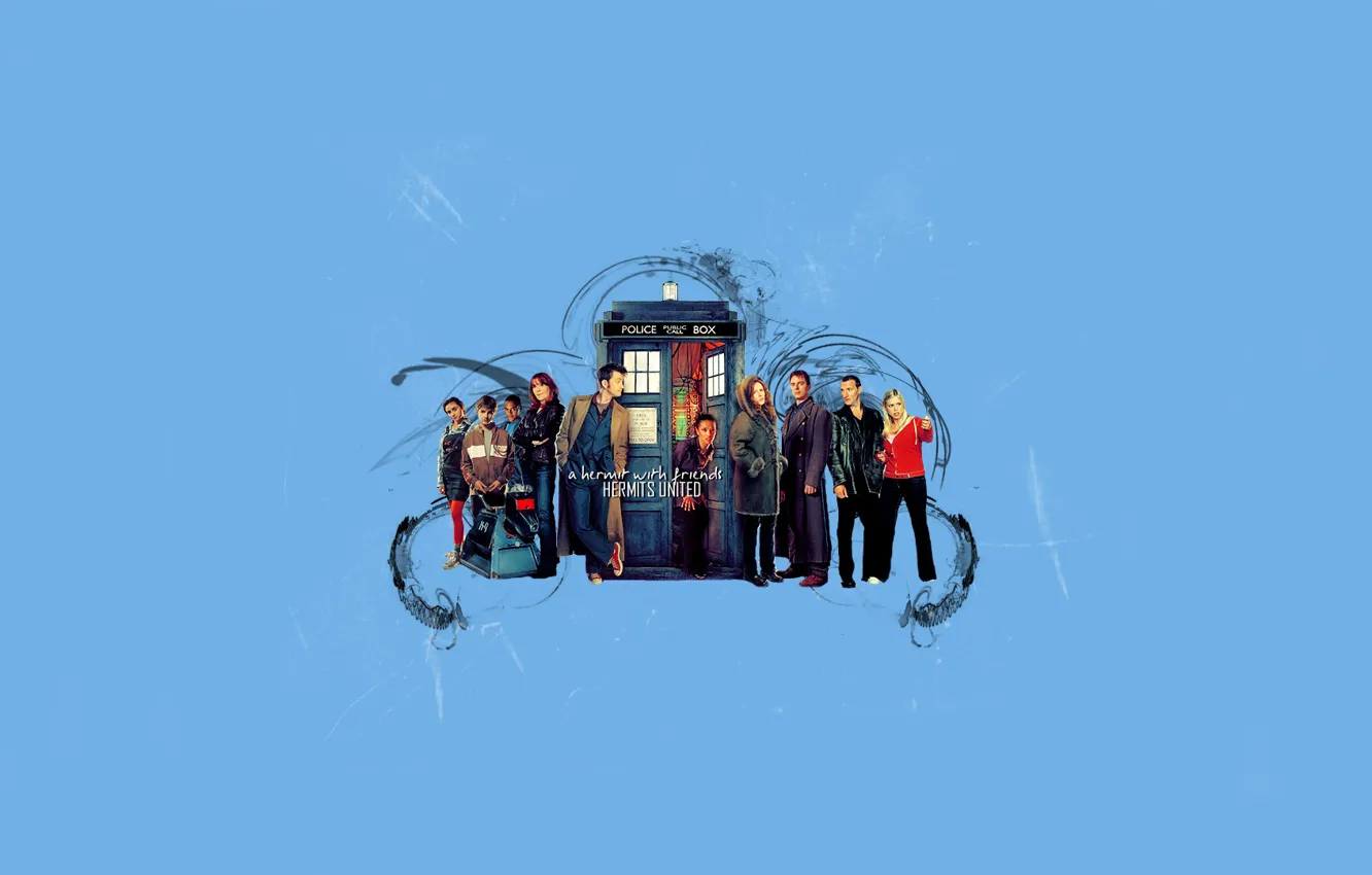 Photo wallpaper background, art, actors, Doctor Who, Doctor Who, The TARDIS, TARDIS, The Adventures Of Sarah Jane