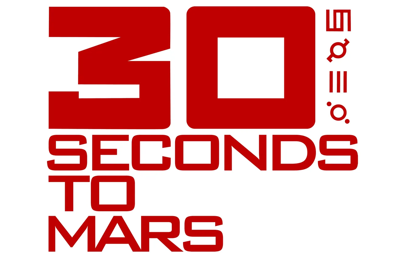 Photo wallpaper music, the inscription, logo, group, white background, 30 seconds to mars