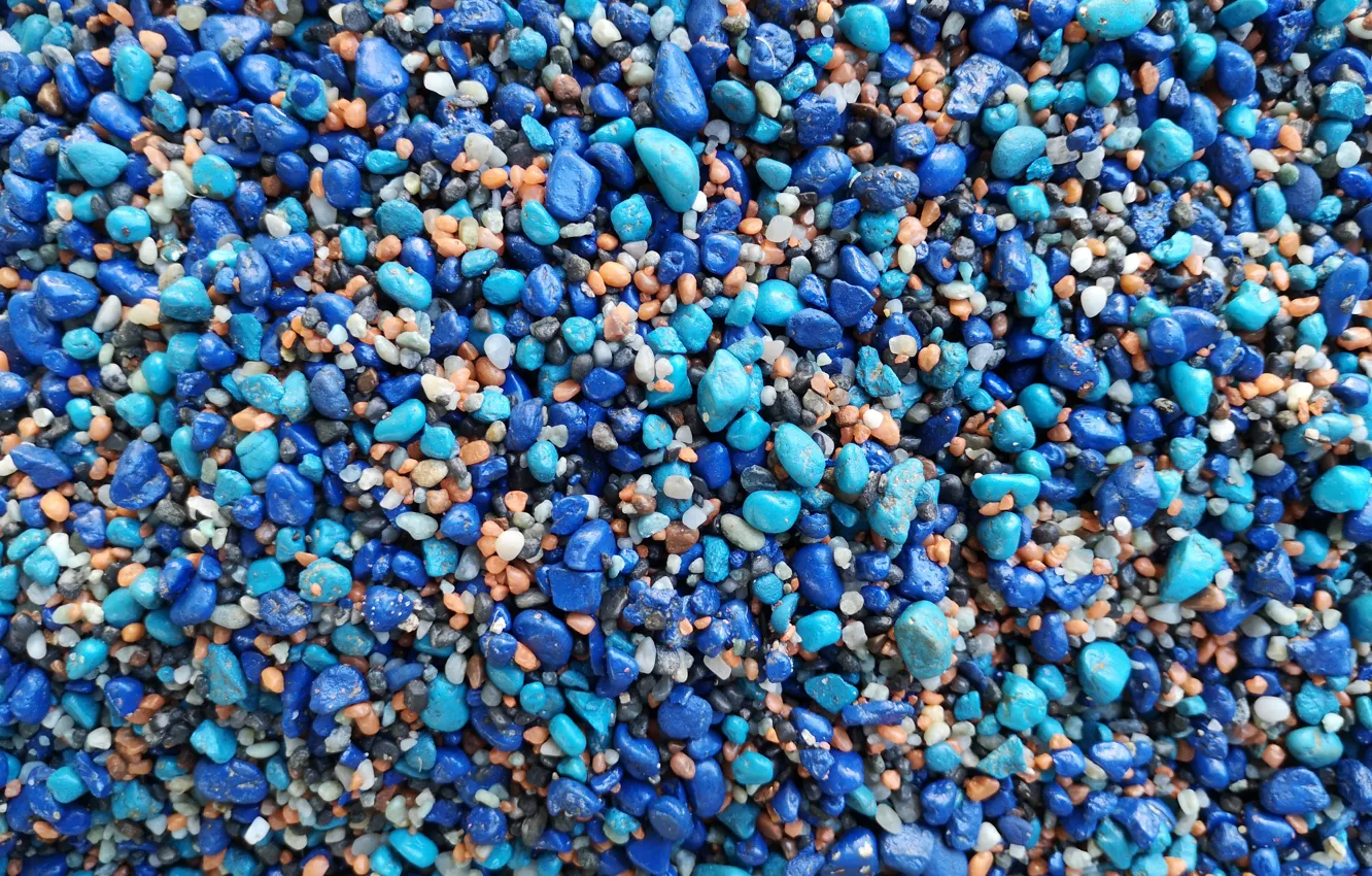 Photo wallpaper blue, macro, pebble