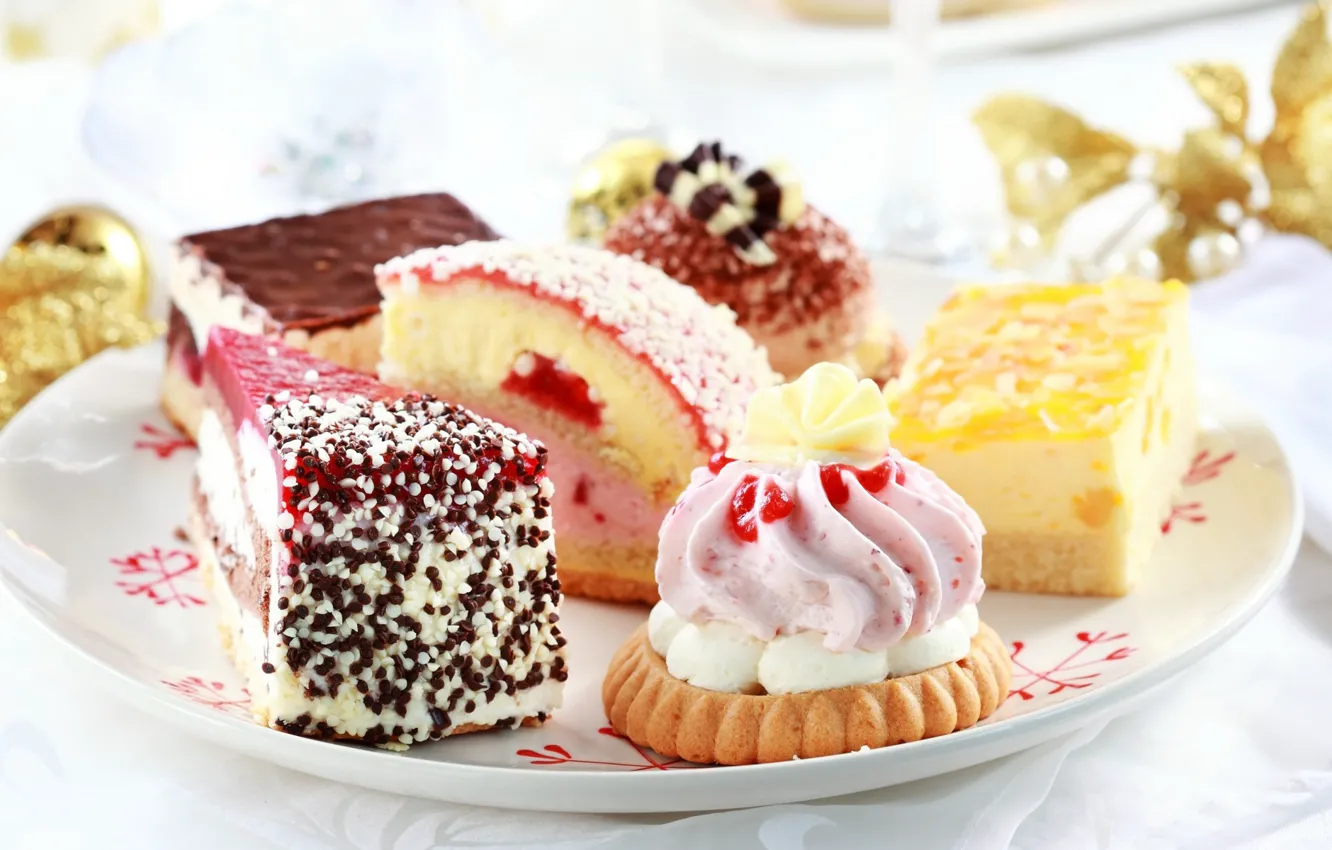 Photo wallpaper cookies, cake, dessert, sweet, delicious