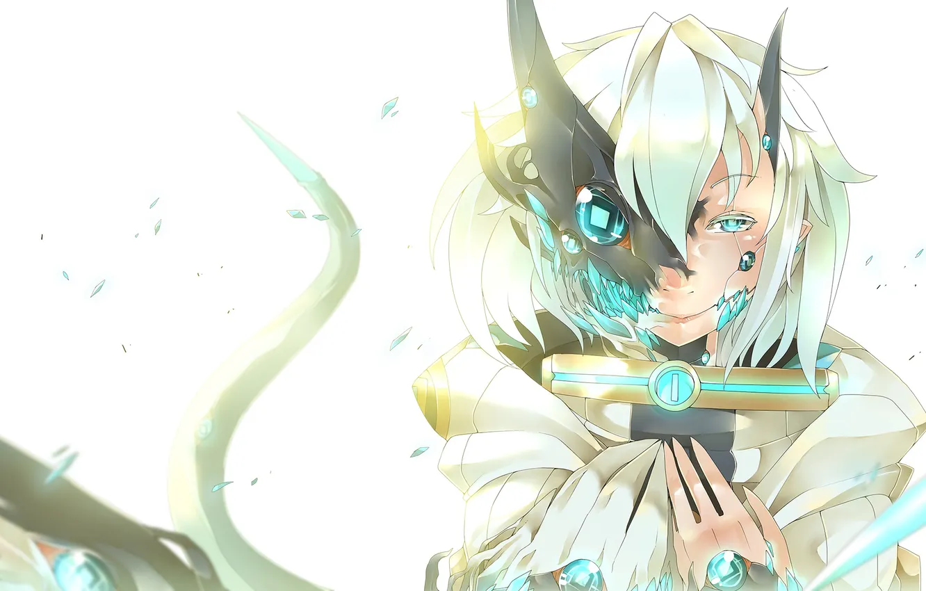 Photo wallpaper girl, fragments, robot, anime, art, sinlaire