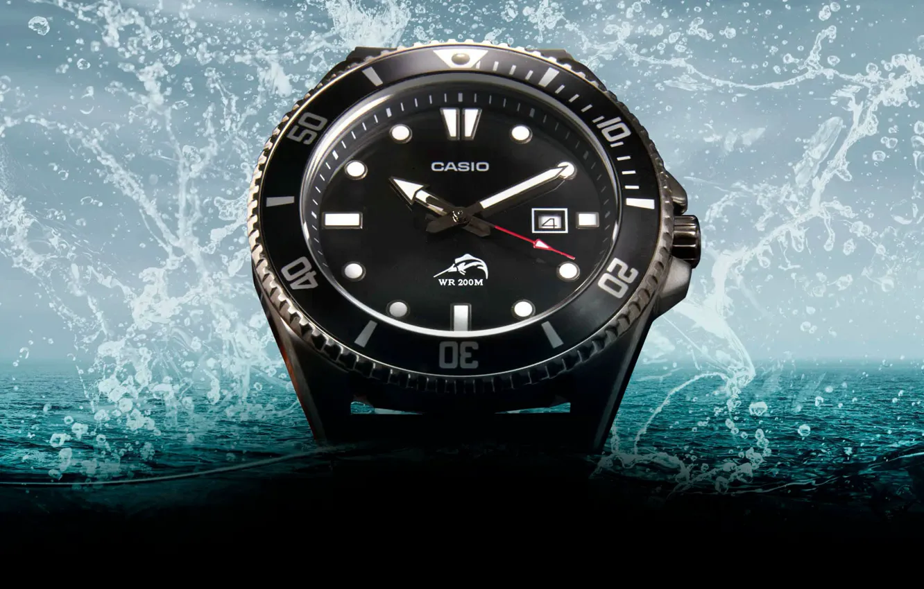 Photo wallpaper Watch, Casio, Duro 200 Diver's MDV-106