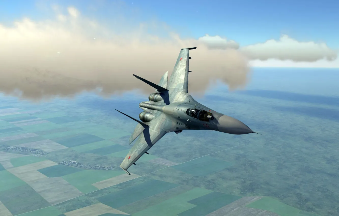 Photo wallpaper fighter, Su-27SM3, Sukhoi