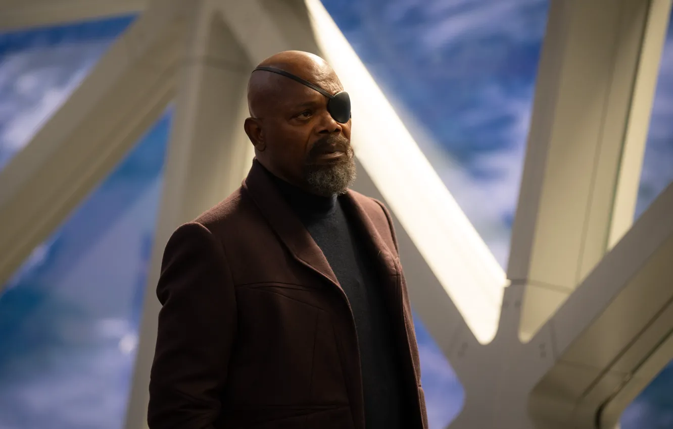 Photo wallpaper Nick Fury, Samuel L. Jackson, Marvel Studios, The Marvels
