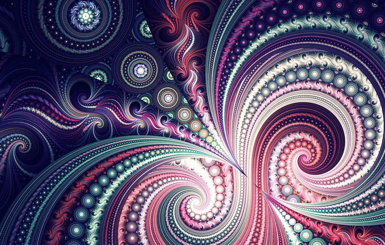 Photo wallpaper pattern, curls, eight