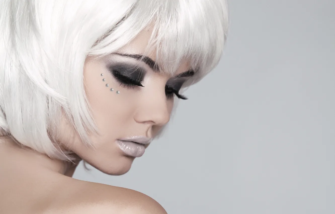 Photo wallpaper girl, beauty, makeup, blonde