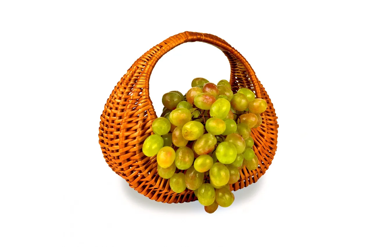 Photo wallpaper grapes, bunch, basket