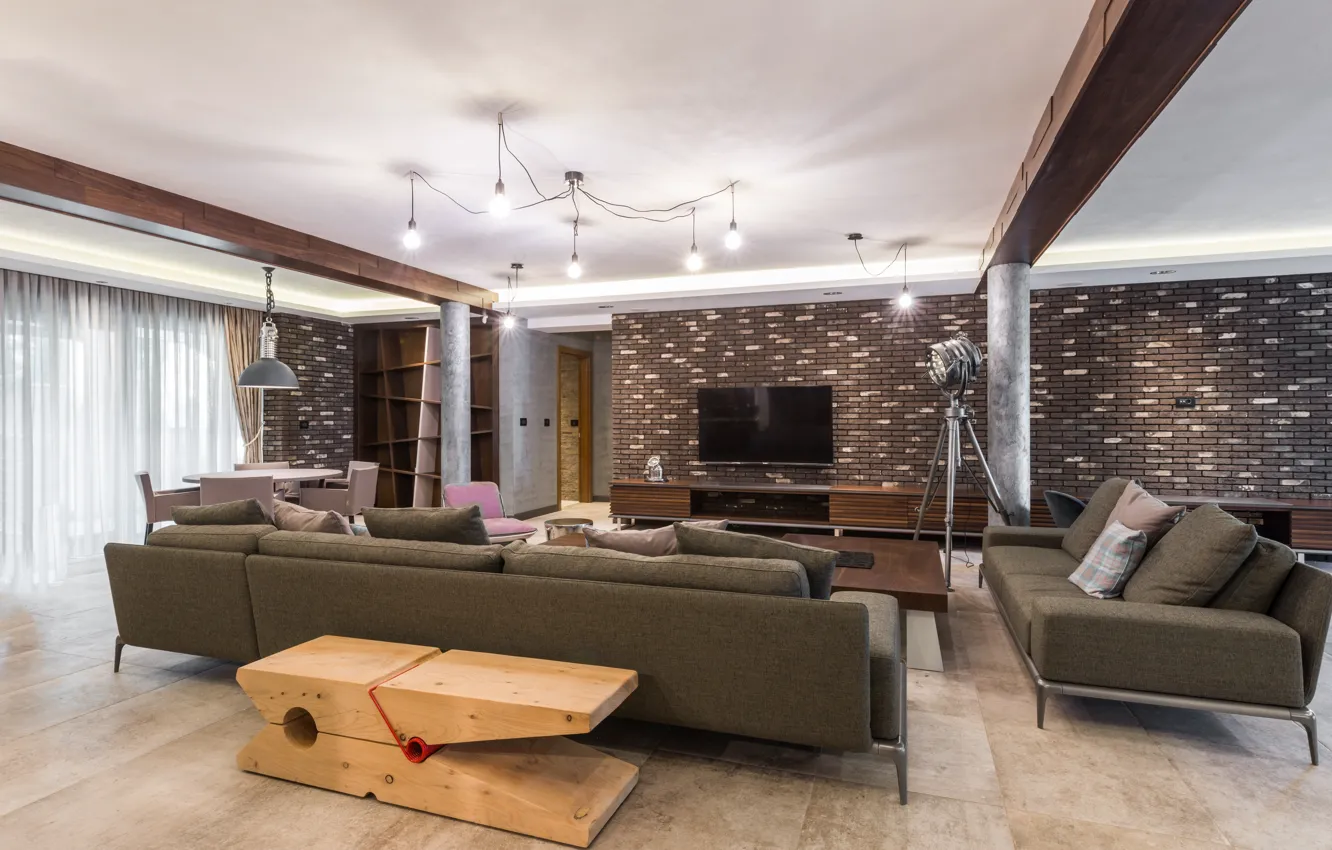 Photo wallpaper furniture, creativity, Living room, modernity