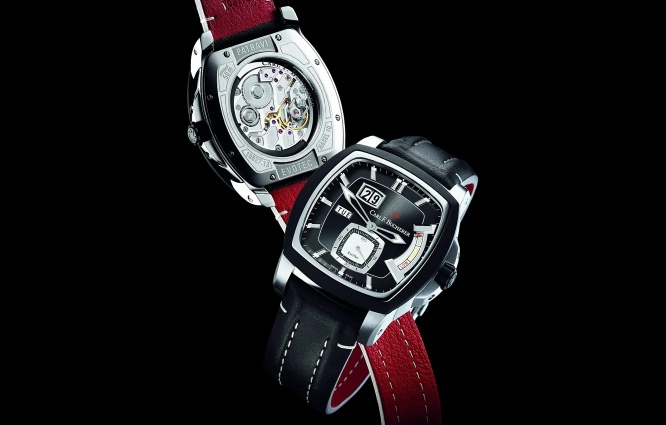 Photo wallpaper design, clock, Carl F. Bucherer