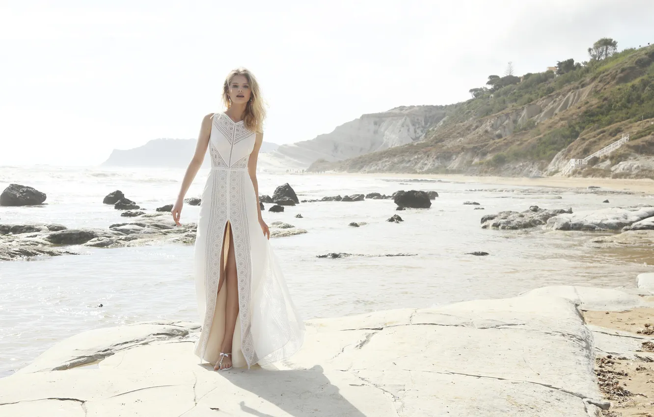 Photo wallpaper girl, sexy, dress, young, model, pretty, blonde, long-haired