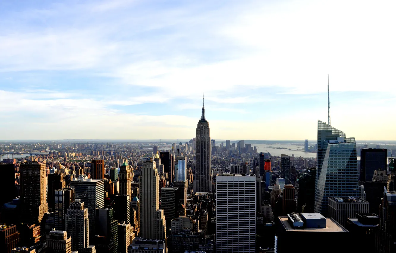 Photo wallpaper city, view, home, America, new York, new york, usa