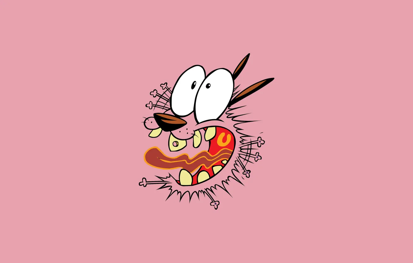Photo wallpaper Courage the cowardly dog, Courage, fear, emotions, fright, cartoon, Courage - The Cowardly Dog