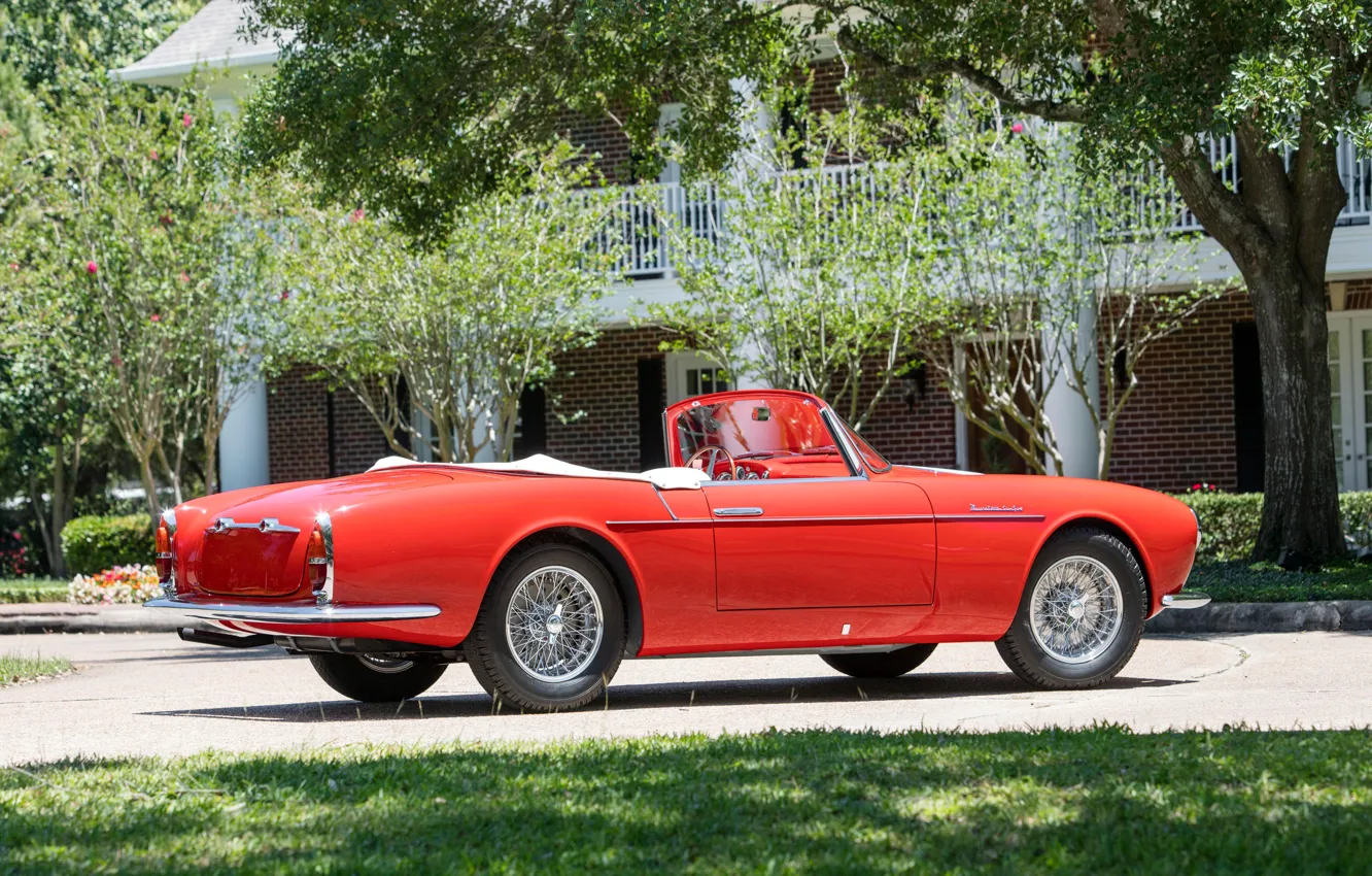 Photo wallpaper Maserati, spokes, Classic, chrome, 1956, classic car, Maserati A6G/2000 Gran Sport Spyder