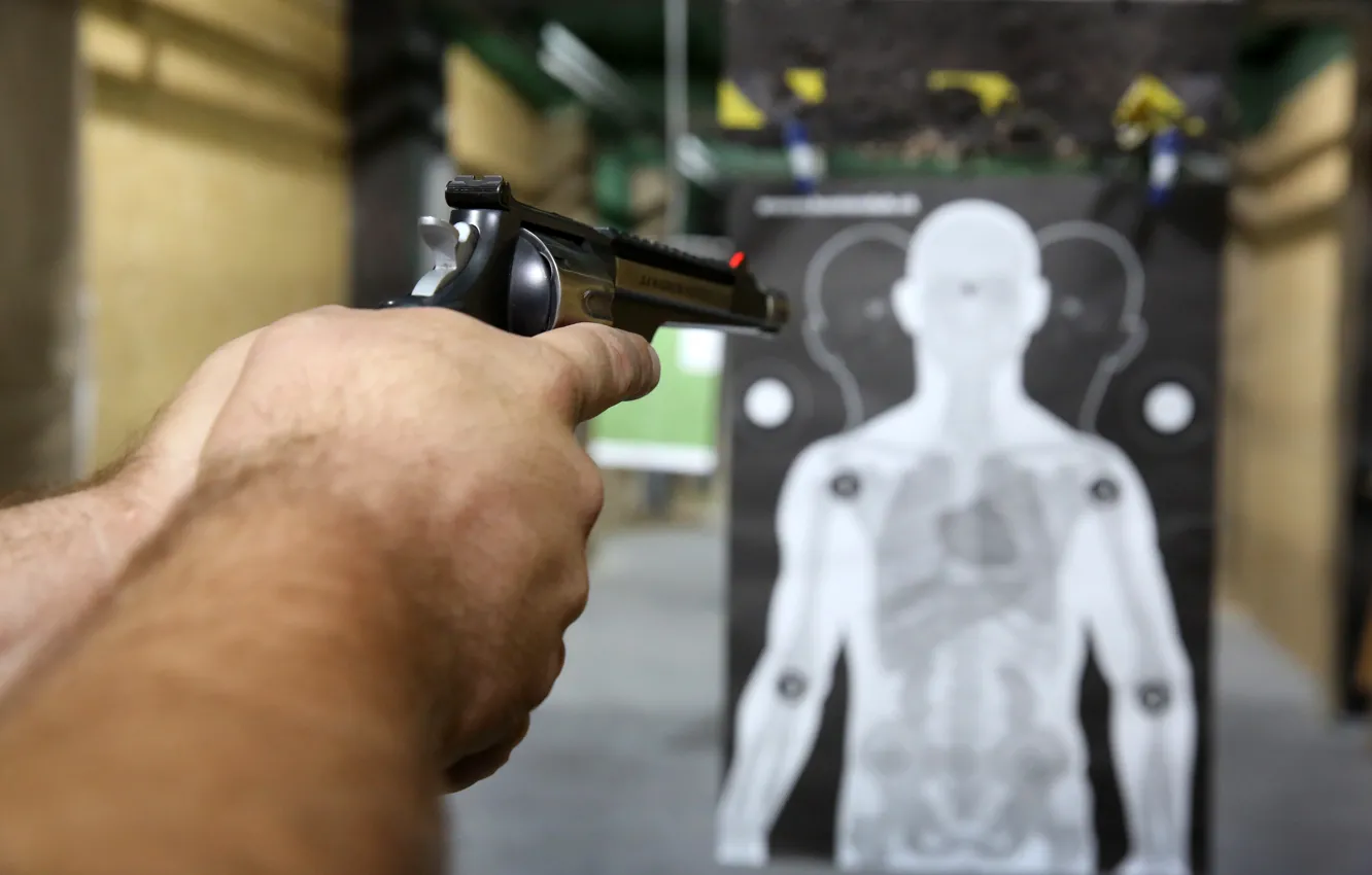 Photo wallpaper gun, white, simulation, practice, practice shooting