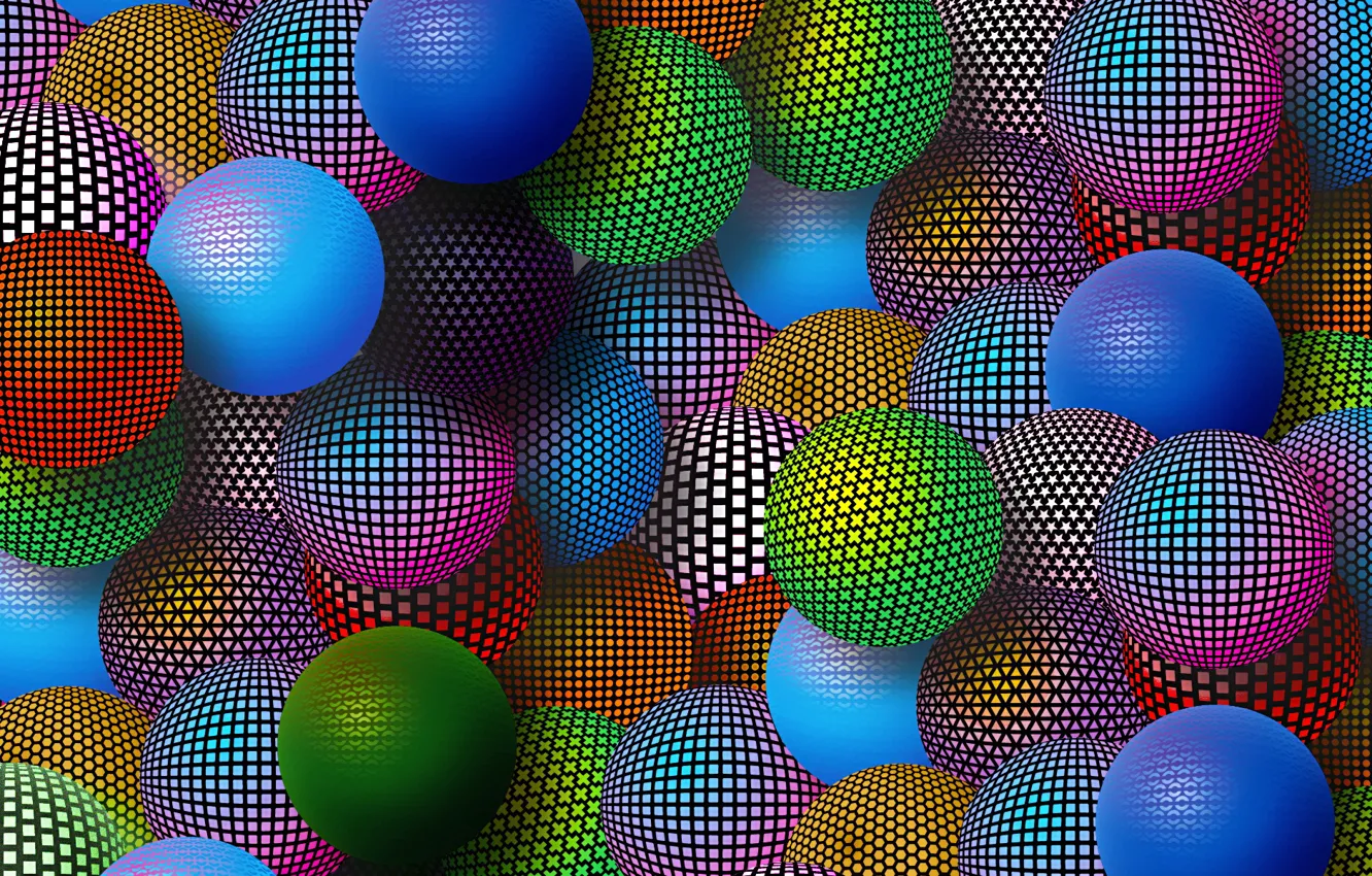 Photo wallpaper balls, colorful