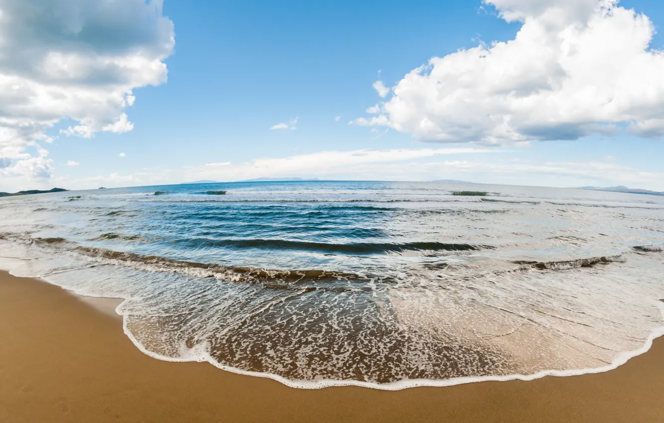 Photo wallpaper sand, sea, wave, beach, shore, summer, beach, sea