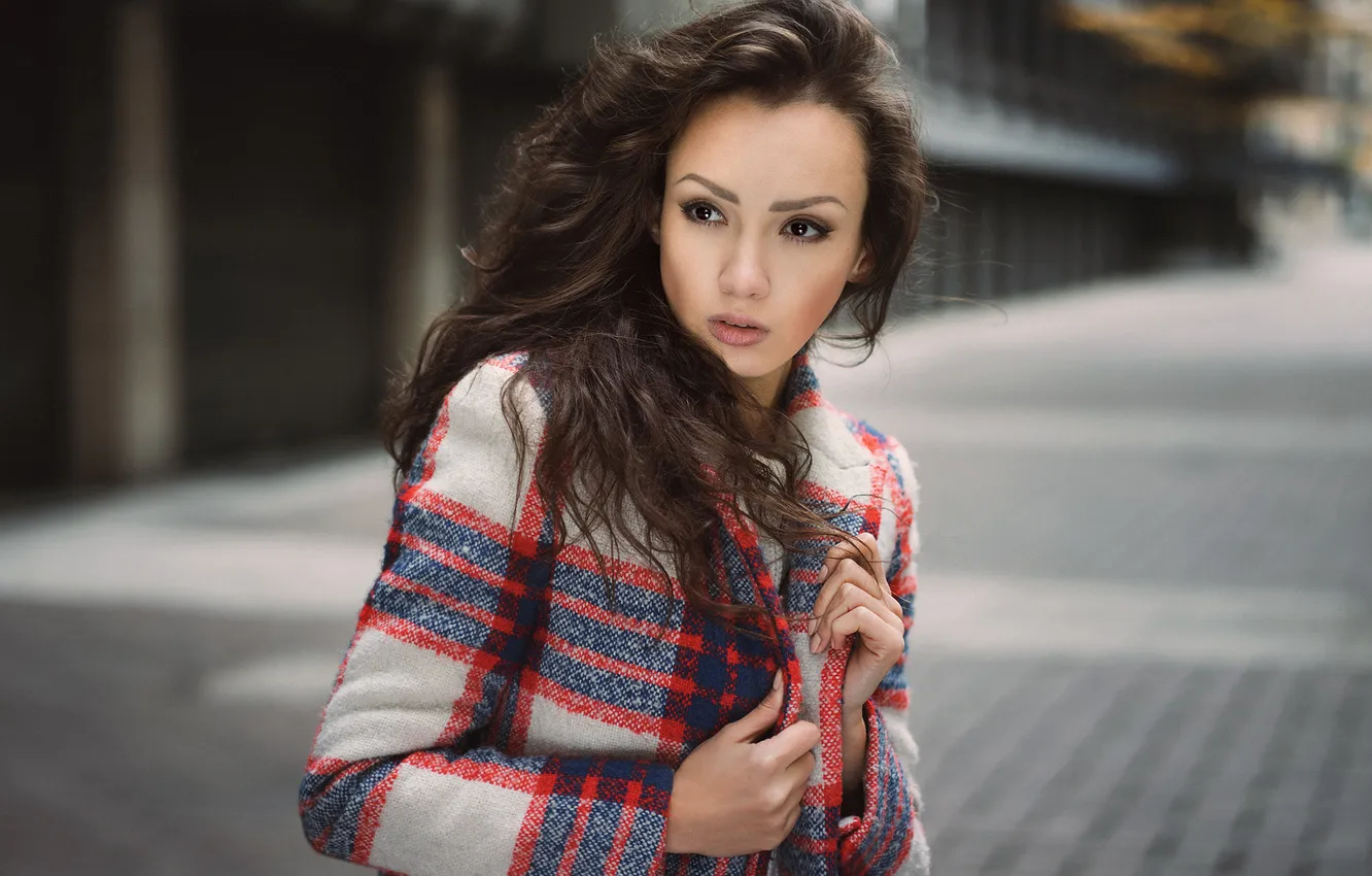 Photo wallpaper look, girl, Luiza