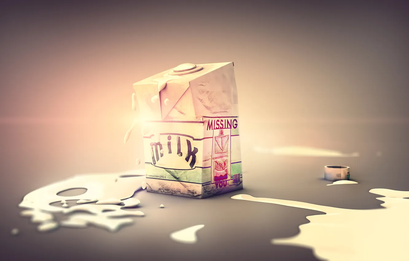 Photo wallpaper milk, milk, Missing You