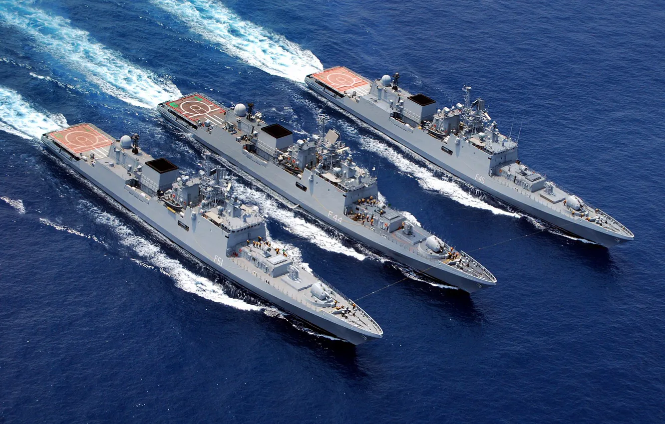 Photo wallpaper frigate, On The Go, The Indian Navy