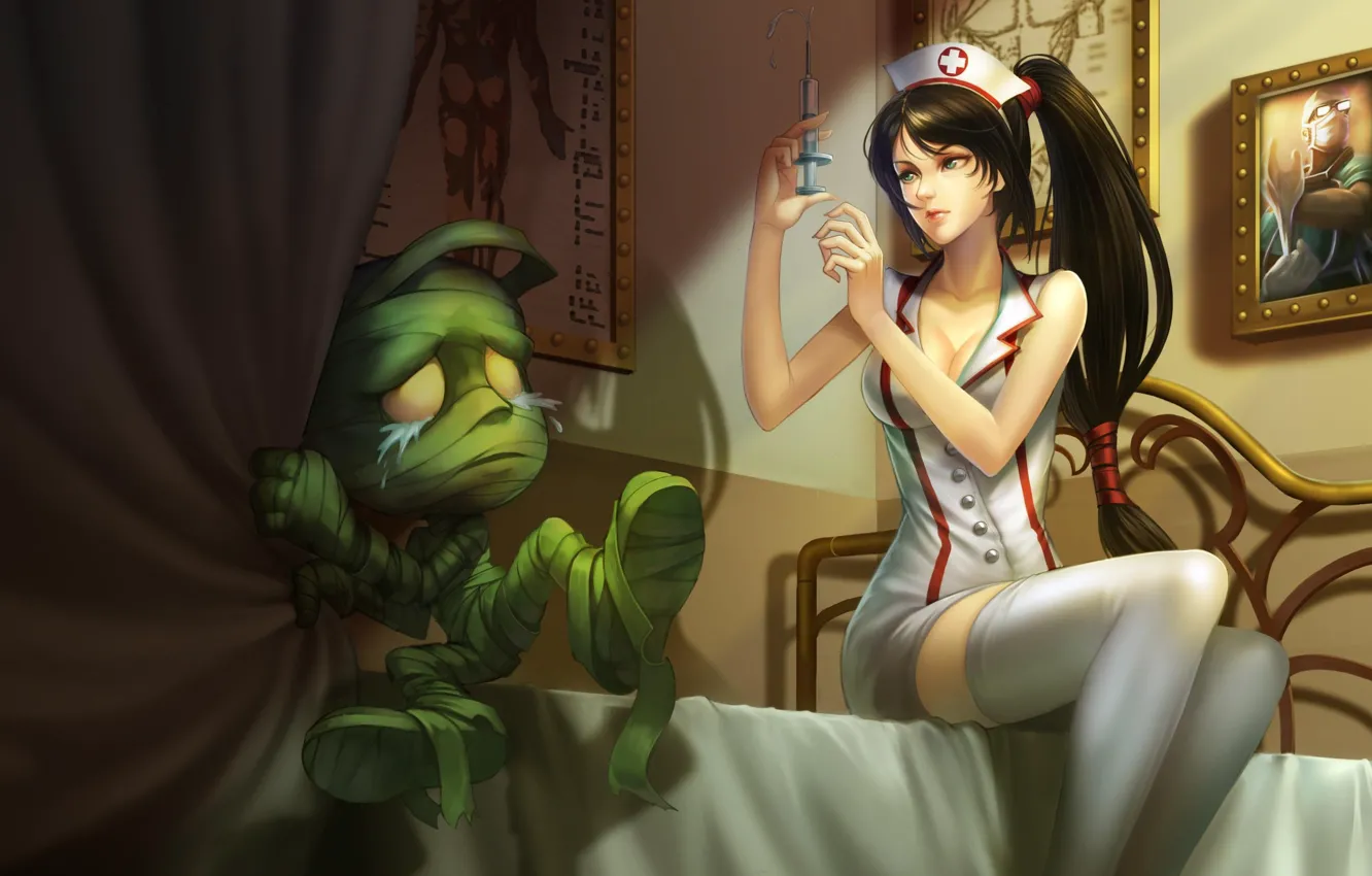 Photo wallpaper Akali, Shen, Amumu, League of Legends